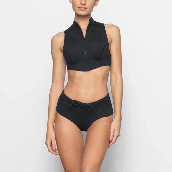 SKIMS Scuba Sport Cheeky Bottom – Onyx (Black) – Size L – NWT